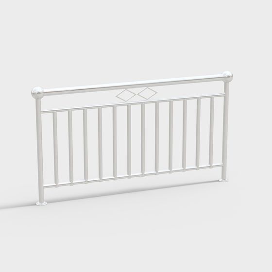 Sleek Low-Poly Railing 3D model for Modern Spaces