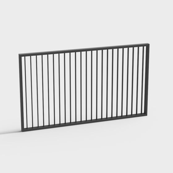 Stylish Metal Railing 3D model for Modern Spaces