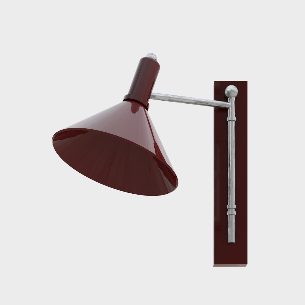 Elegant Low-Poly Wall Lamp 3D model