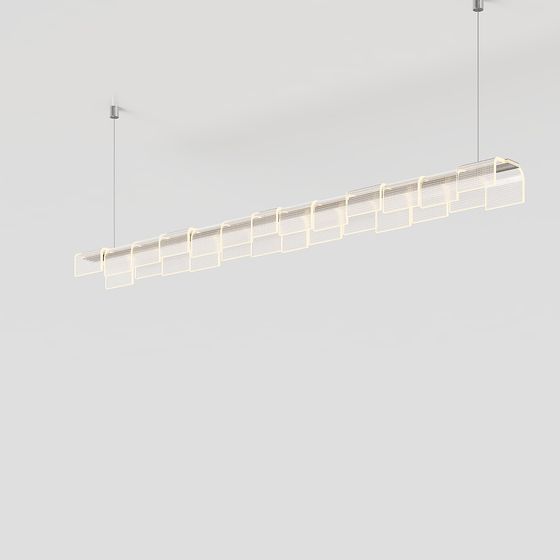 Stylish Grid Pendant Light 3D model