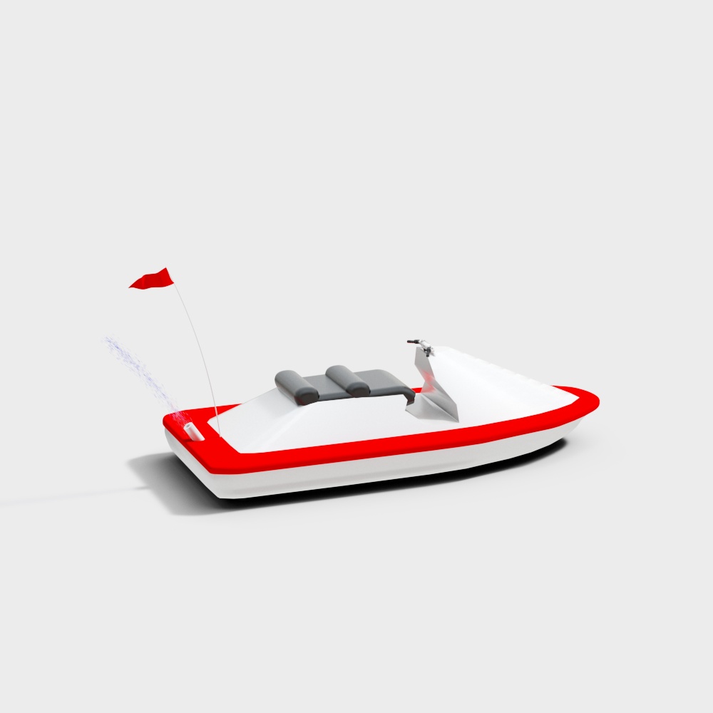 Vibrant Speedy Sailing Boat 3D model