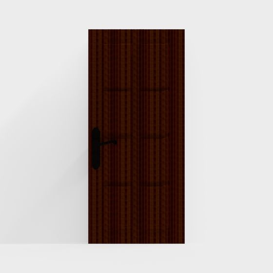 Retro Wooden Door 3D model Design