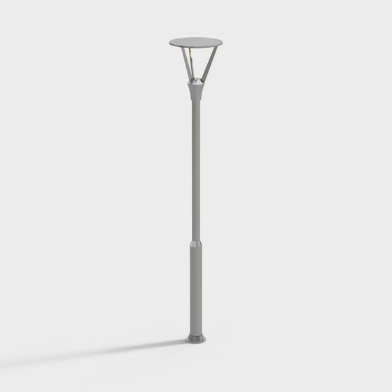 Elegant Low-Polygon Street Lamp 3D model