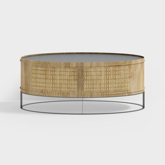 Stylish Round Coffee Table 3D model for Modern Interiors