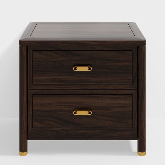 Elegant Low-Poly Nightstand 3D model