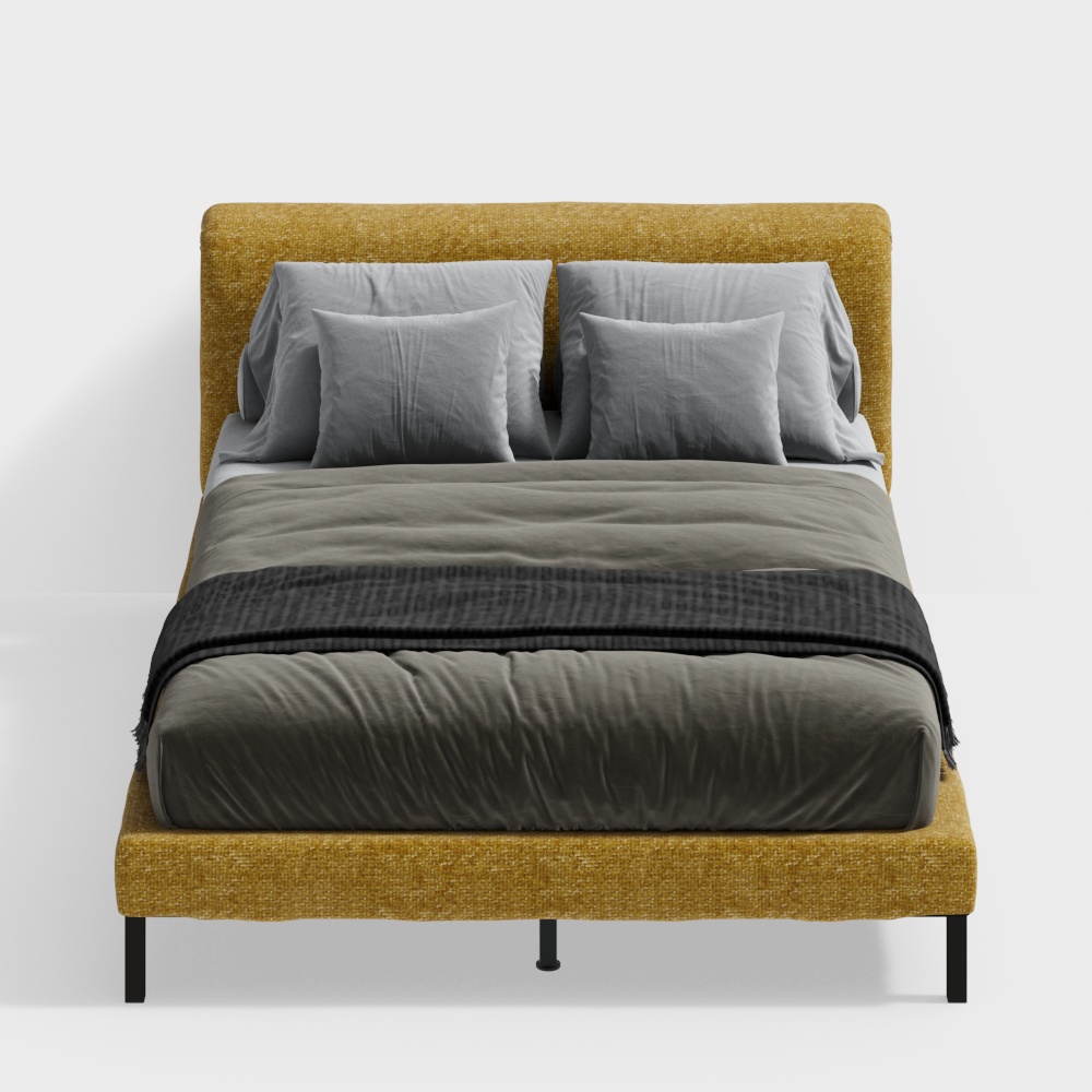 Giường đôi phong cách Bắc Âu