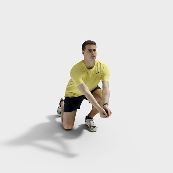 Stylish Low-Poly Character 3D Model for Creative Projects