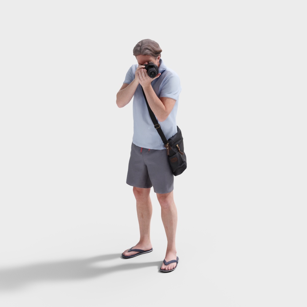 Photographer 3D Model Capturing Moments