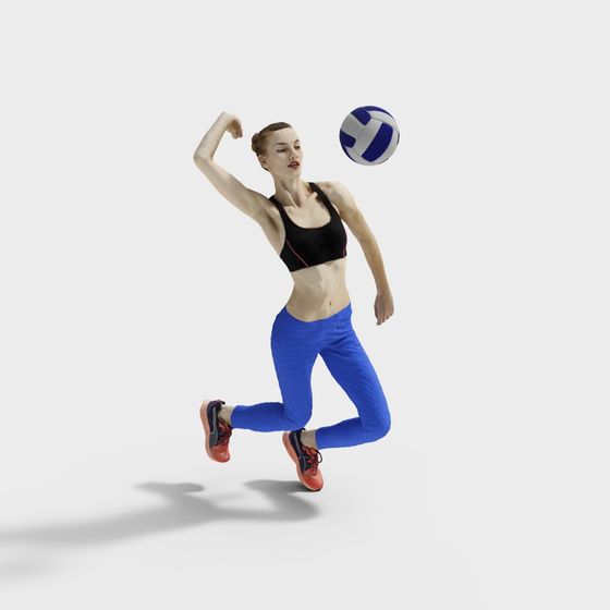Dynamic Athlete 3D Model for Creative Projects