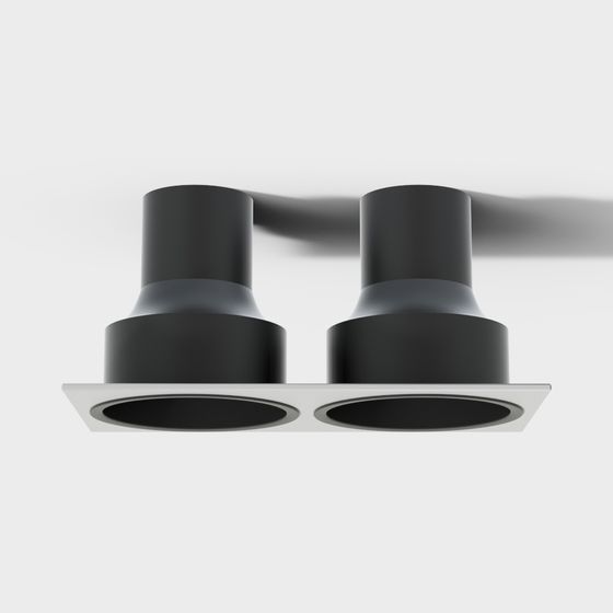 Elegant Dual-Tube Exhaust Fan 3D Model for Modern Design