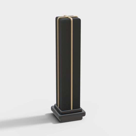 Elegant Low-Polygon Pillar 3D model