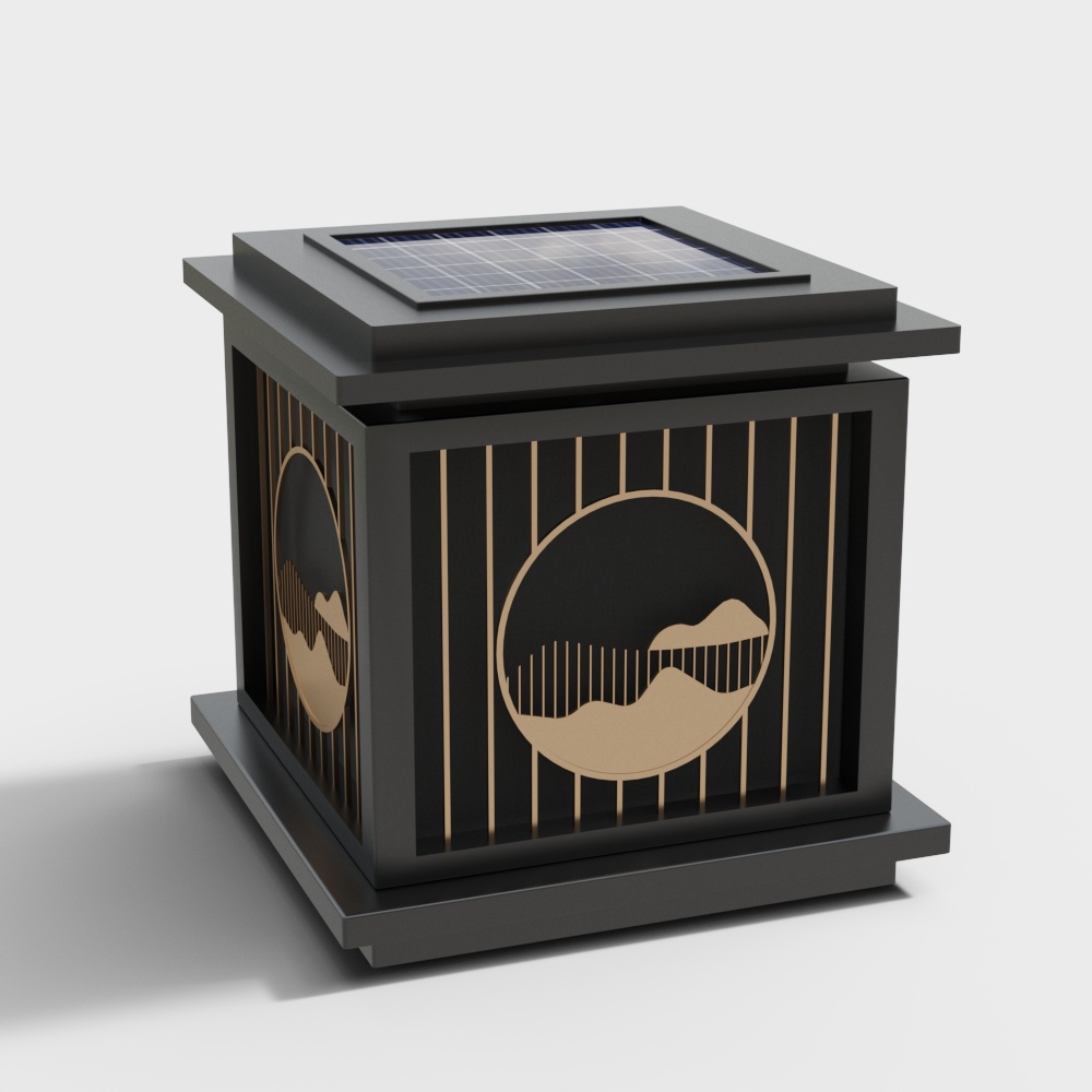 Chinese Square Outdoor Lamp