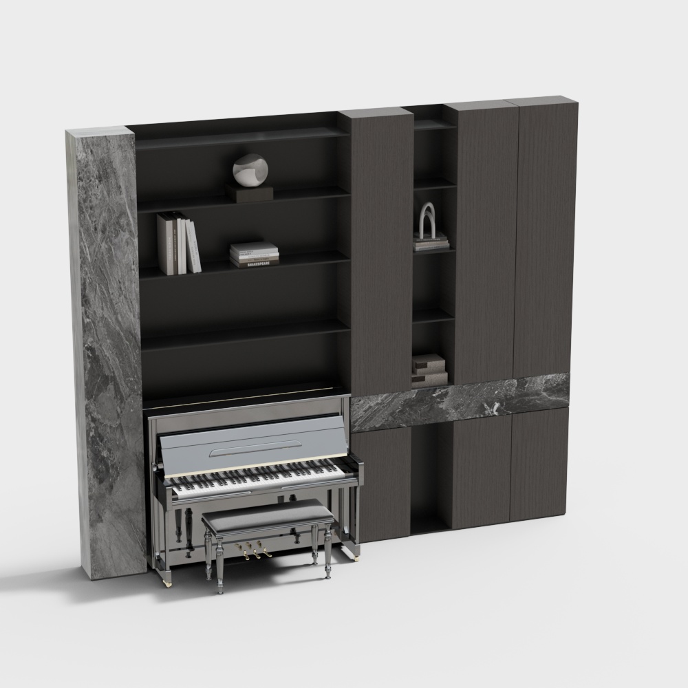 義大利極簡開放式鋼琴櫃