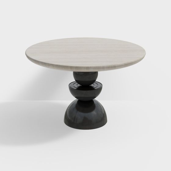 Minimalist Round Table 3D model