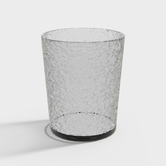 Low-Poly Glass Cup 3D model with Realistic Texture