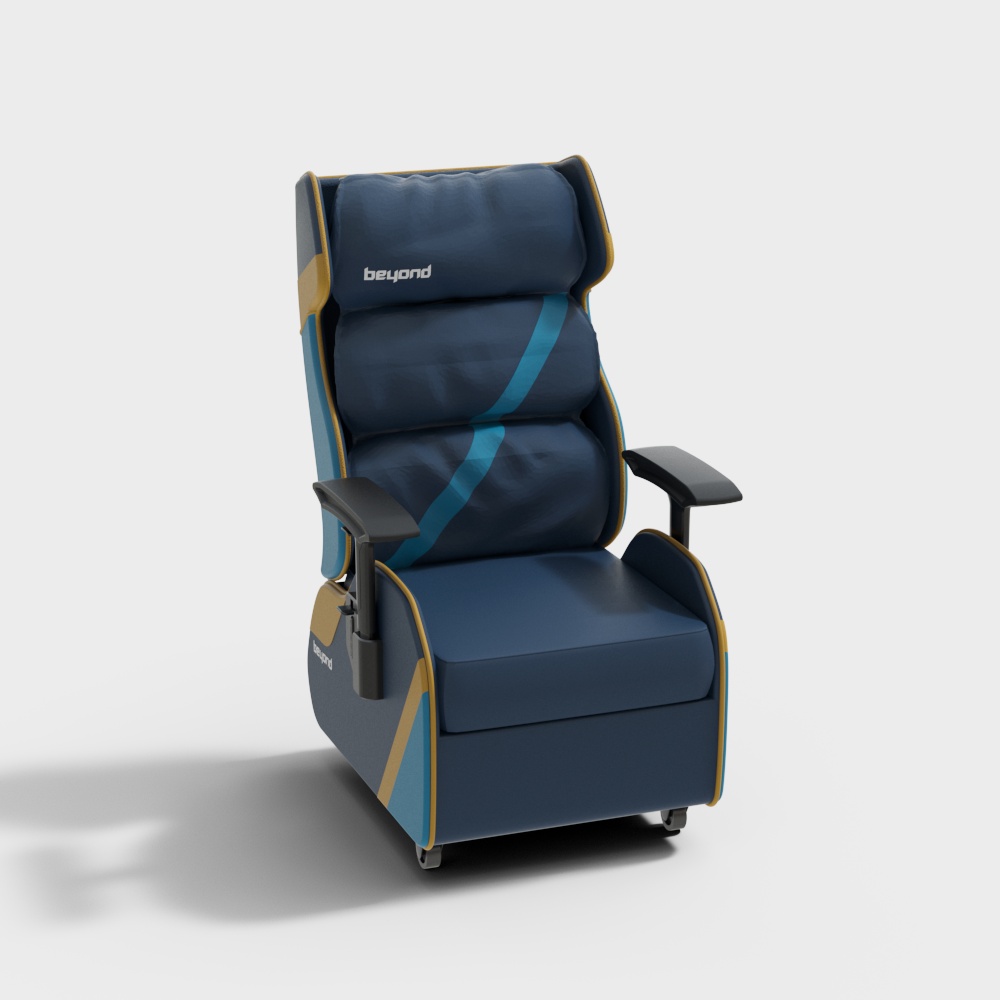 Ghế chơi game xanh cam