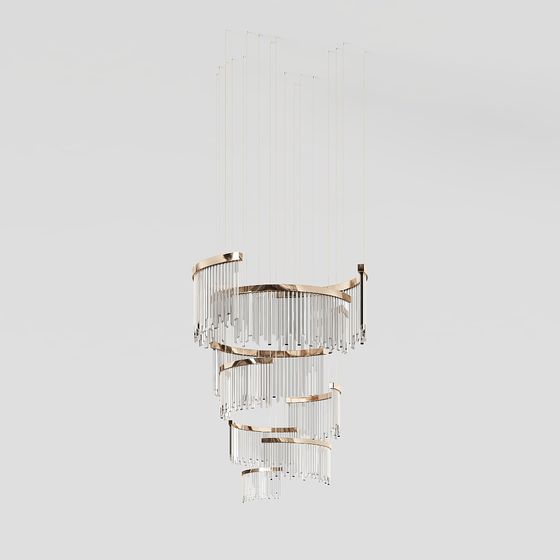 Luminous Chandelier 3D model