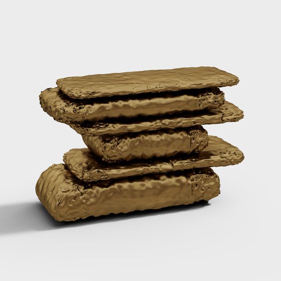 Natural Low-Poly Stone Stack 3D model