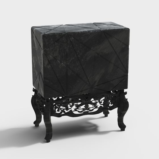 Dark Shadow Carved Cabinet 3D model