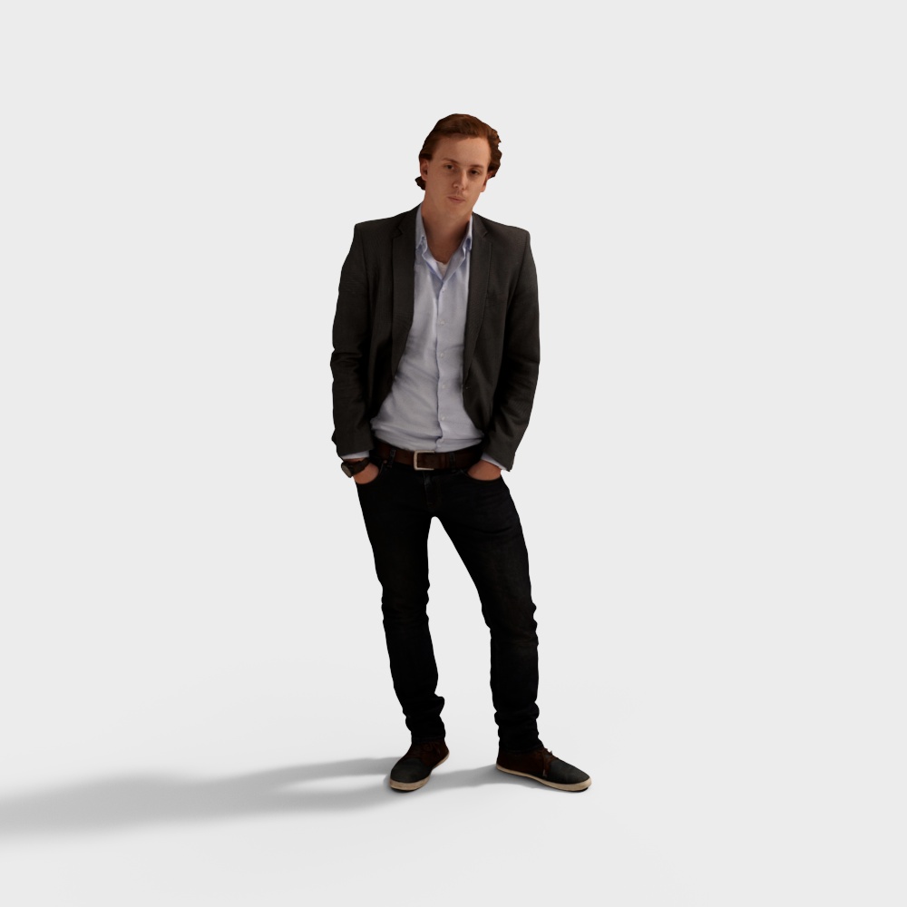 Urban Wanderer Low-Poly 3D Model Character