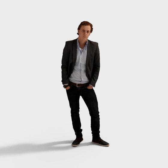 Urban Wanderer Low-Poly 3D Model Character