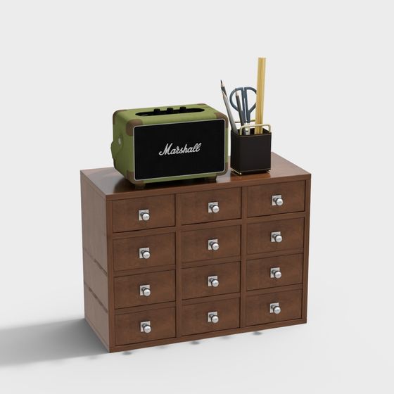 Vintage Storage Cabinet 3D model for Modern Design