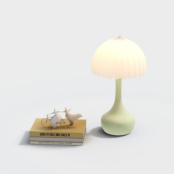 Charming Mushroom Lamp 3D model