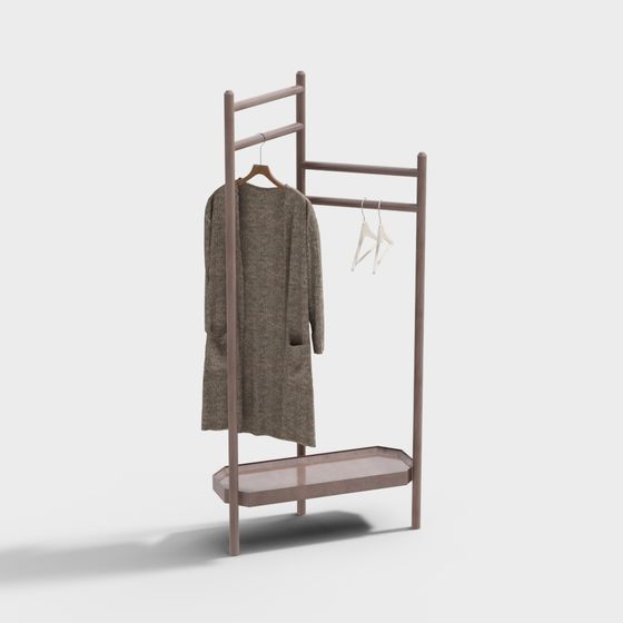 Modern Minimalist 3D Coat Rack Model