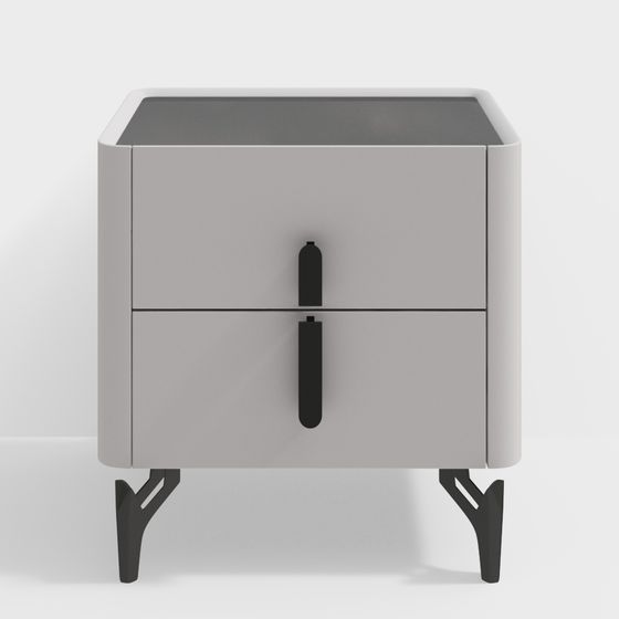 Modern Minimalist Nightstand 3D model