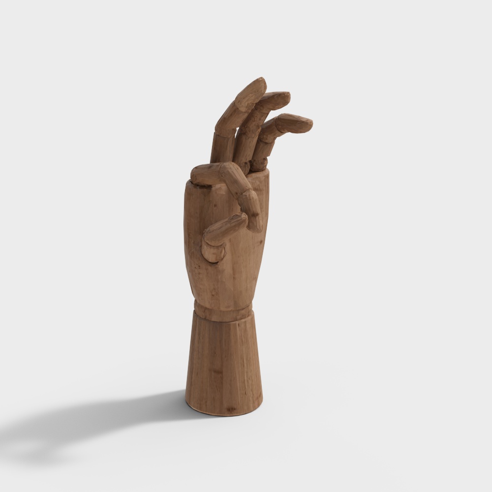 Wooden Gesture 3D Model for Creative Projects