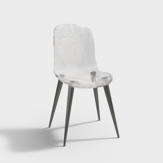 Stylish Transparent Modern Chair 3D model