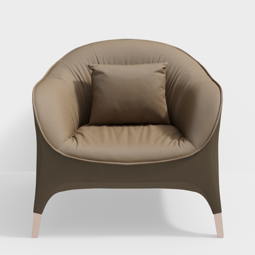 Elegant Single Sofa 3DMax 06036-1-101