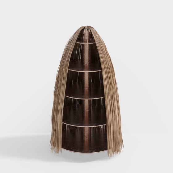 Bamboo Weave Bookshelf 3D Model