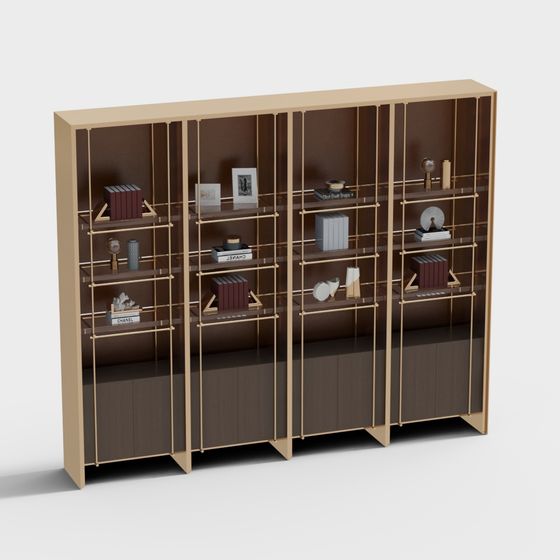 Urban Elegance Bookshelf 3D model