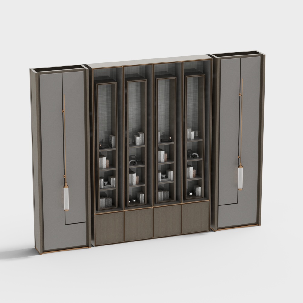 New Chinese-Style Decorative Cabinet 3D Model ID_1115559001