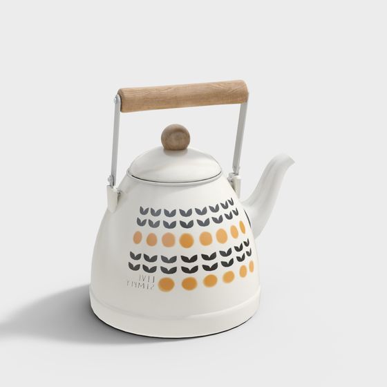 Vintage Teapot 3D model for Modern Homes