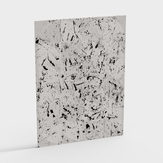 Abstract Swirl Wall Art 3D model