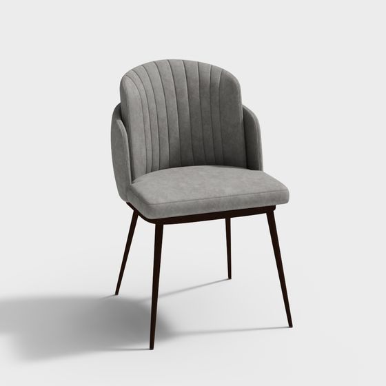 Modern Velvet Chair 3D model for Contemporary Spaces