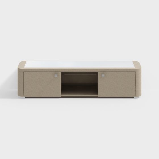 Stylish Low-Polygon TV Cabinet 3D model