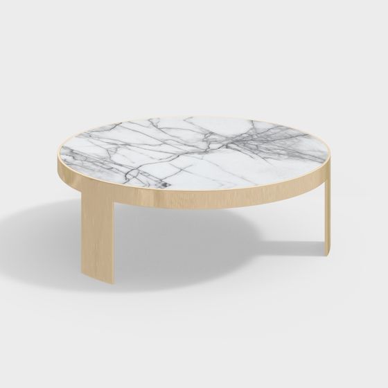 Chic Low-Poly Round Table 3D model for Modern Spaces