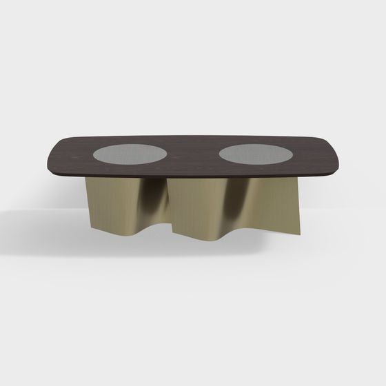 Sleek Low-Poly Coffee Table 3D model