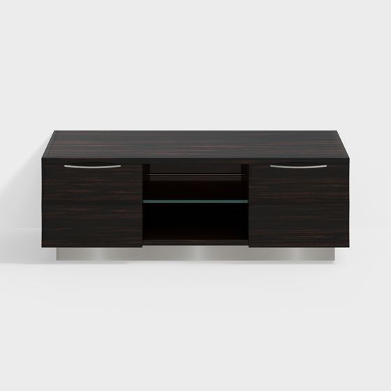 Stylish Low-Polygon TV Cabinet 3D Model