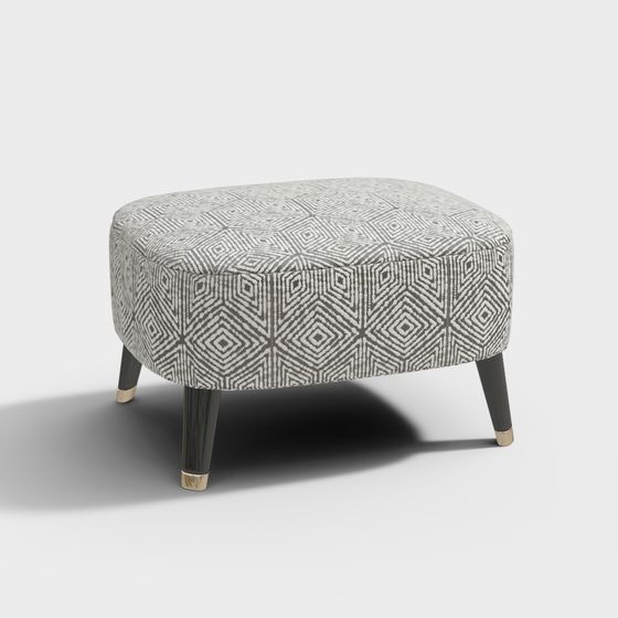 Diamond Pattern Stool 3D model for Modern Interiors
