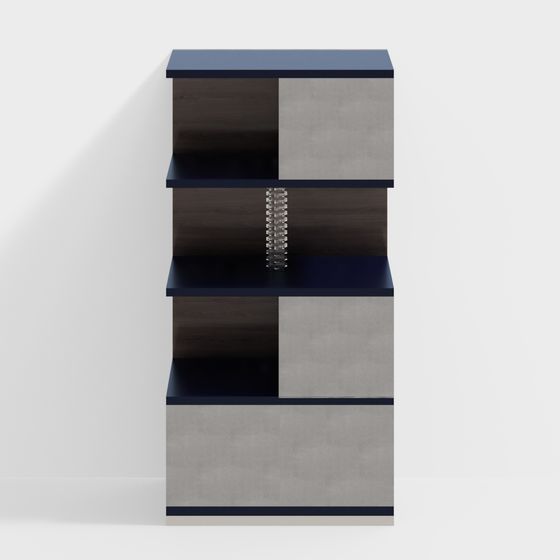 Modern Minimalist Bookshelf 3D model