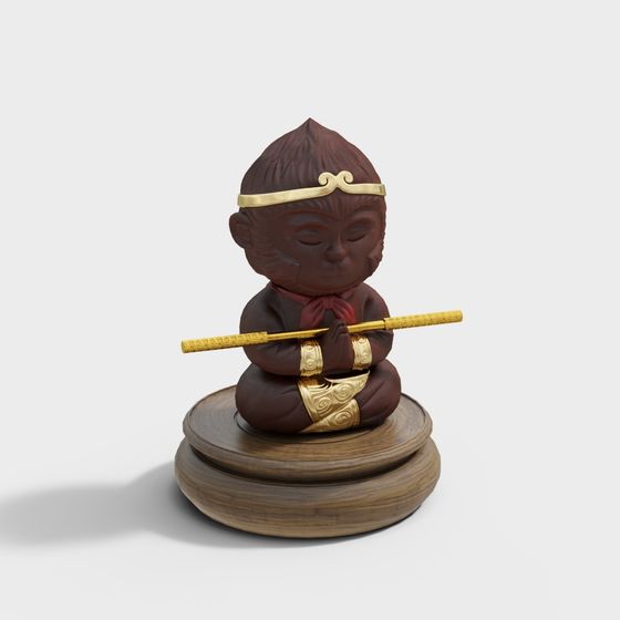 Wukong Little Monk Low-Poly 3D Model