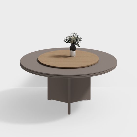 Low-Poly Round Table Design 3D Model
