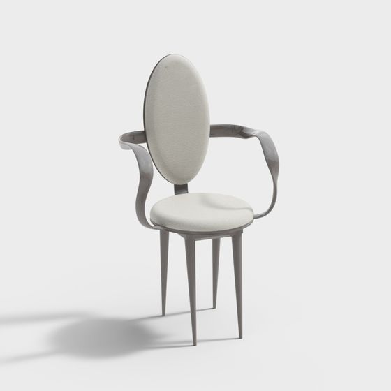 Elegant Armchair 3D model for Modern Interiors