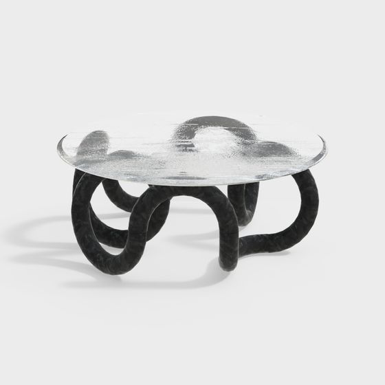 Sleek Glass Table 3D model