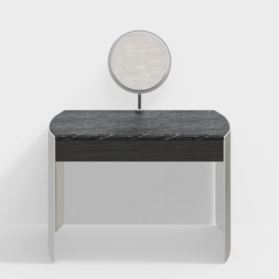 Elegant Modern Vanity Table 3D model