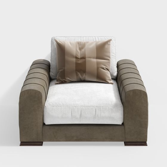 Stylish Low-Poly Sofa 3D Model for Modern Designs